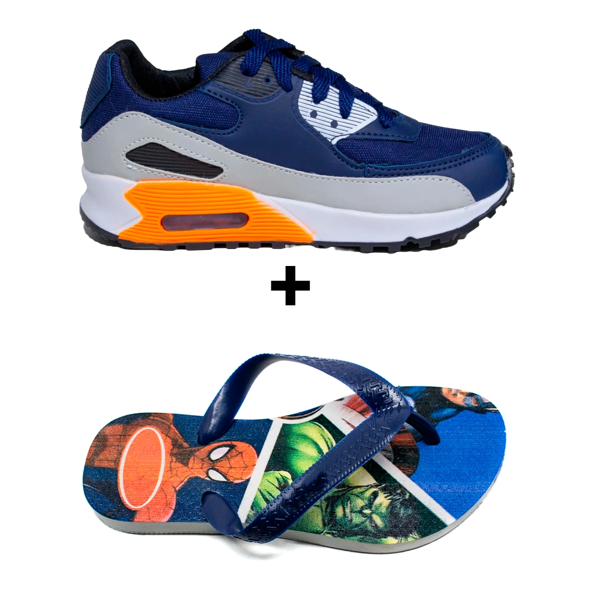 Kit Menino Tênis Infantil Max AIR + Chinelo Infantil Heróis - Imagem 8