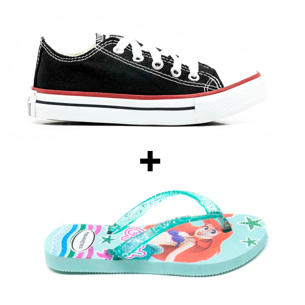 Kit Menina Tênis Infantil All Star + Chinelo Infantil Personagens - Imagem 10