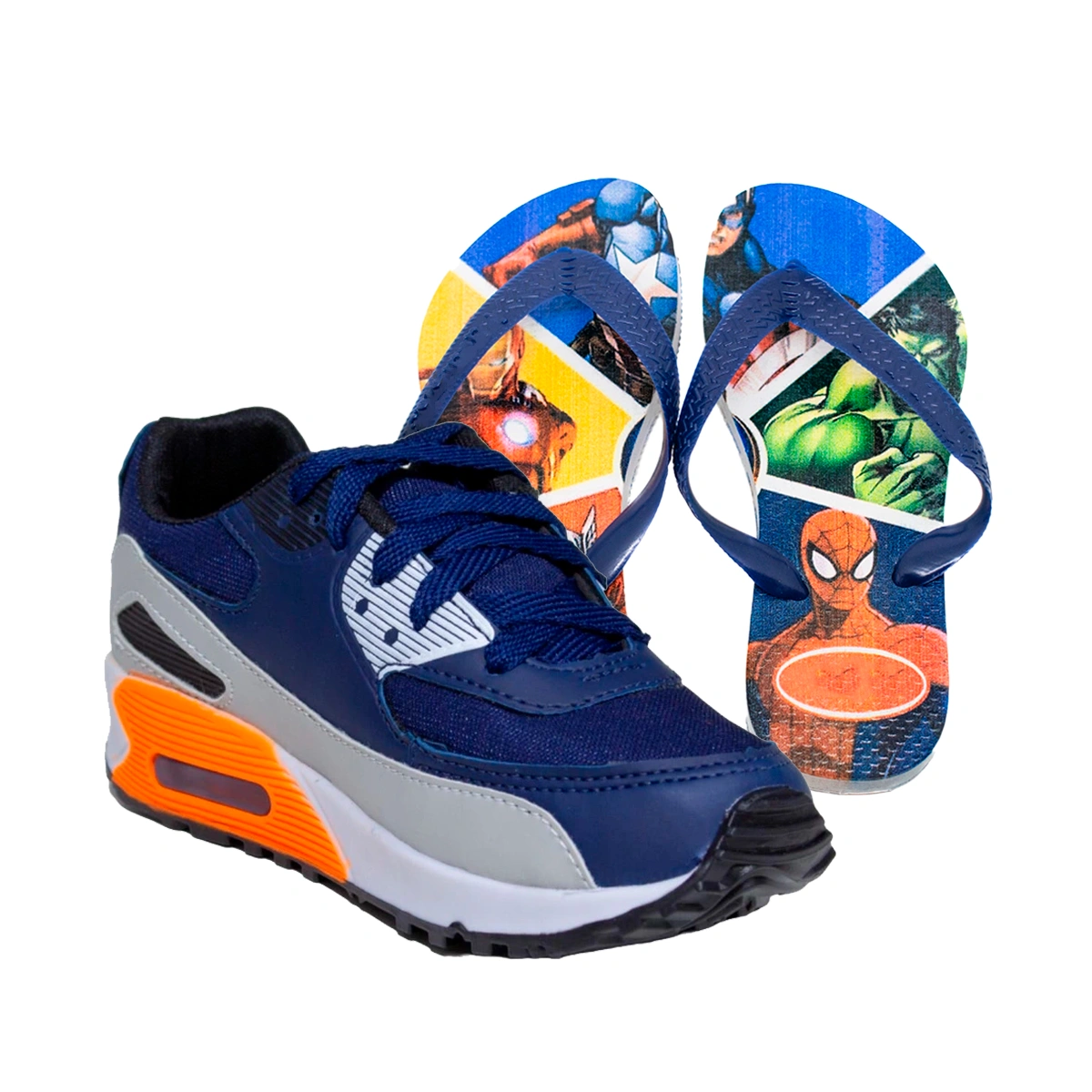 Kit Menino Tênis Infantil Max AIR + Chinelo Infantil Heróis - Imagem 7