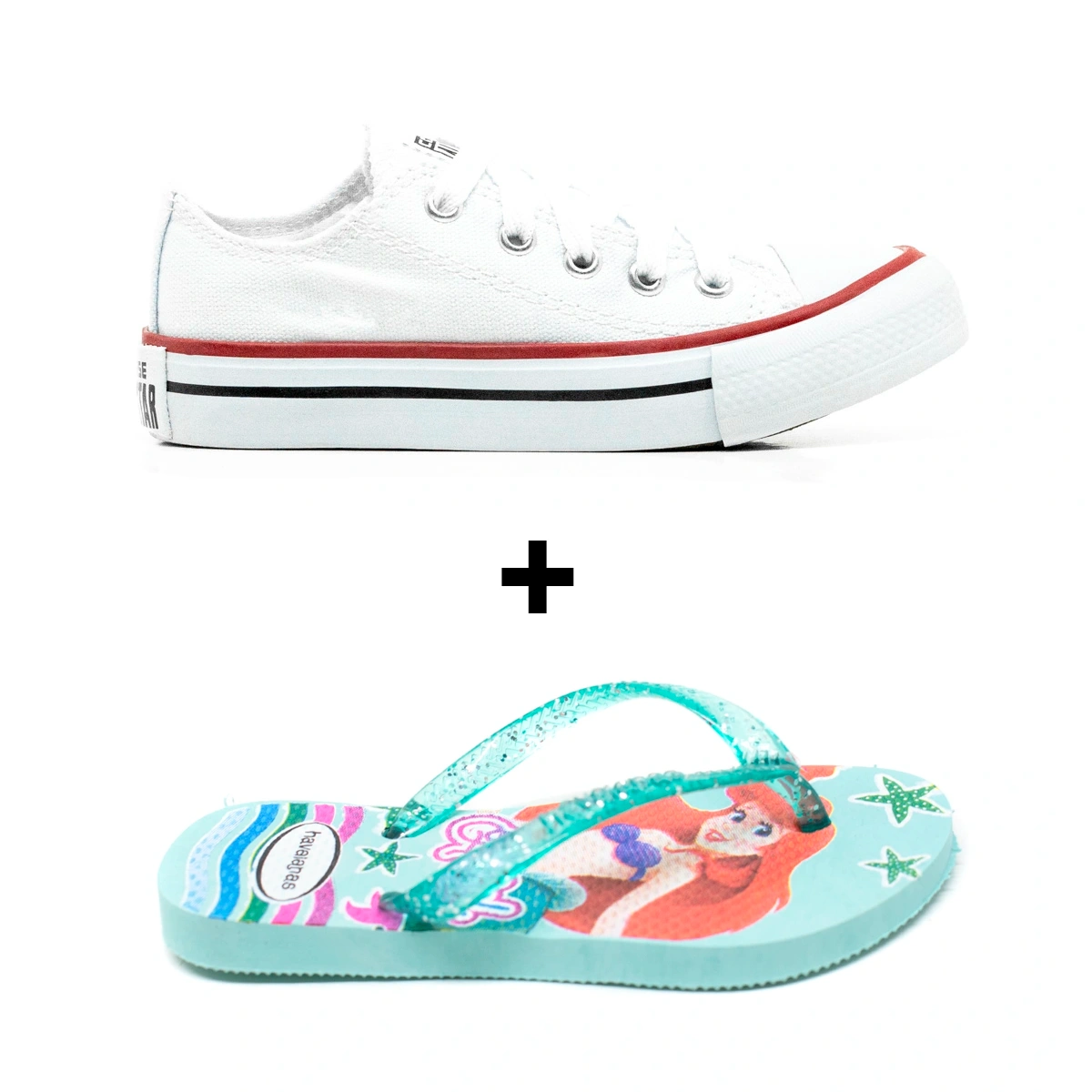 Kit Menina Tênis Infantil All Star + Chinelo Infantil Personagens - Imagem 26