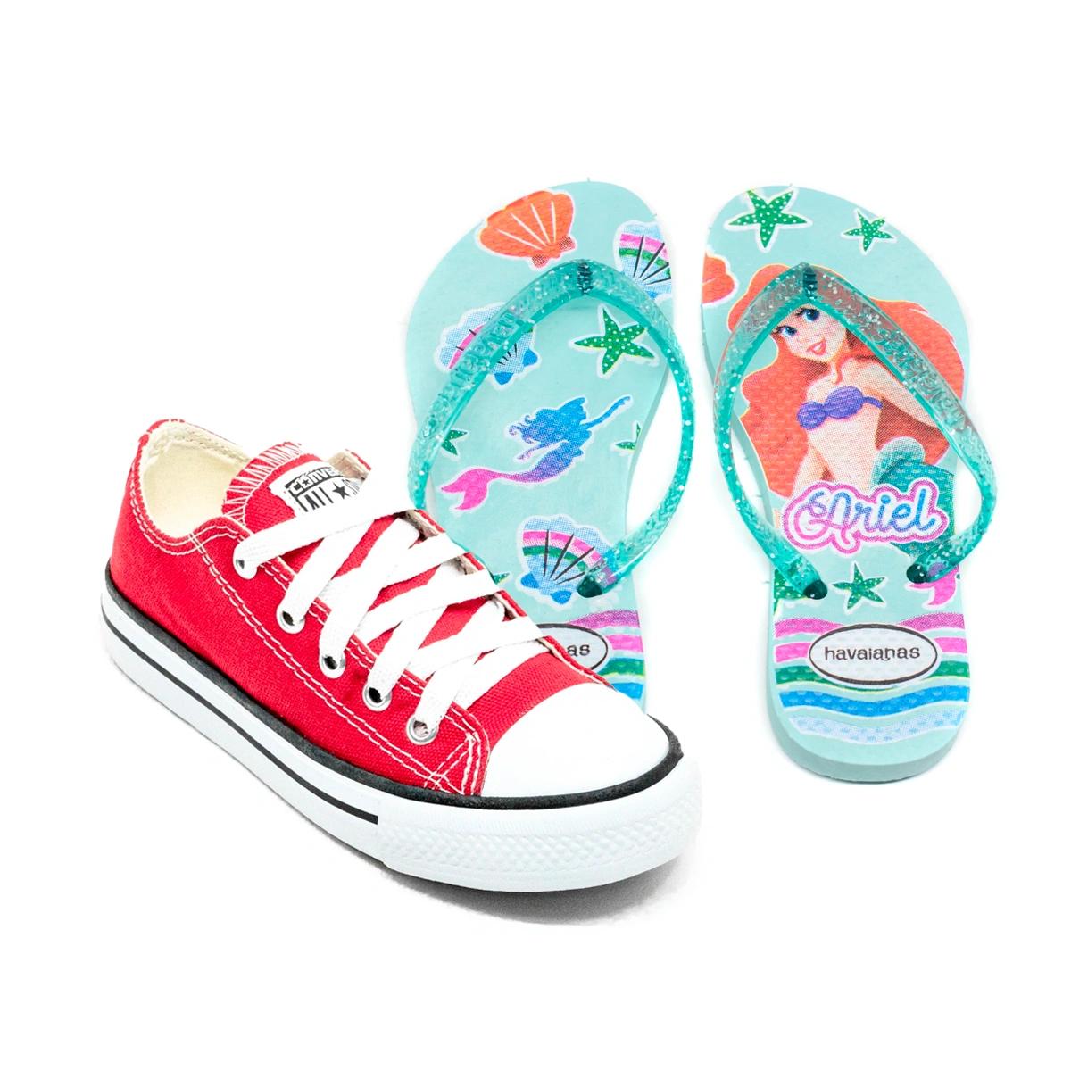 Kit Menina Tênis Infantil All Star + Chinelo Infantil Personagens - Imagem 33