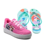 Kit Menina Tênis Infantil Stitch + Chinelo Infantil Personagem