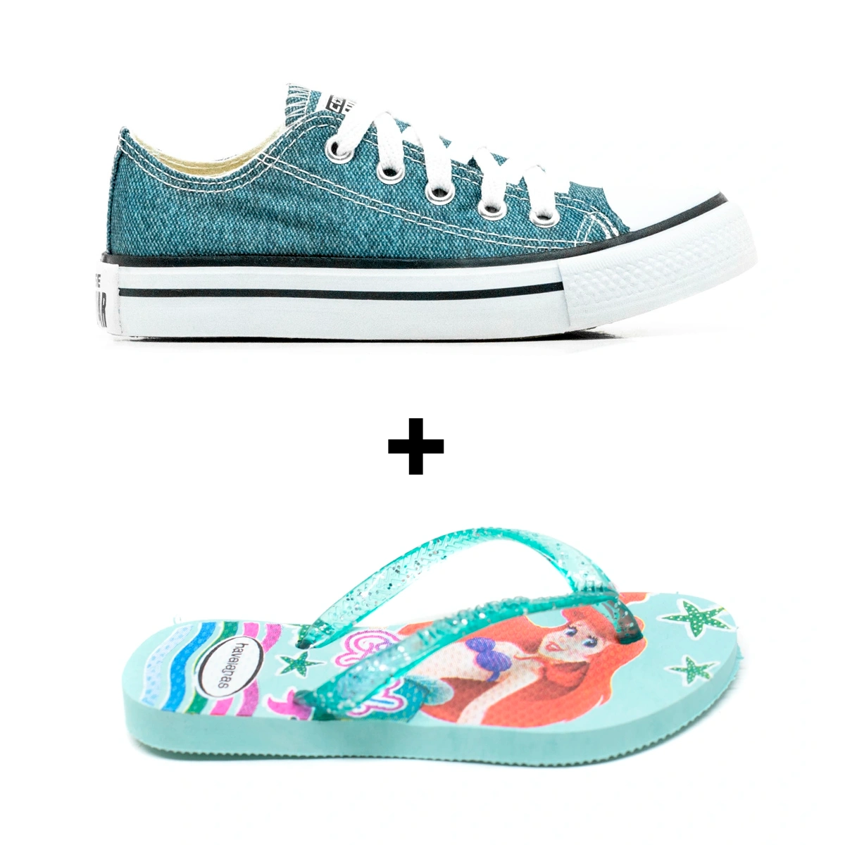 Kit Menina Tênis Infantil All Star + Chinelo Infantil Personagens - Imagem 18