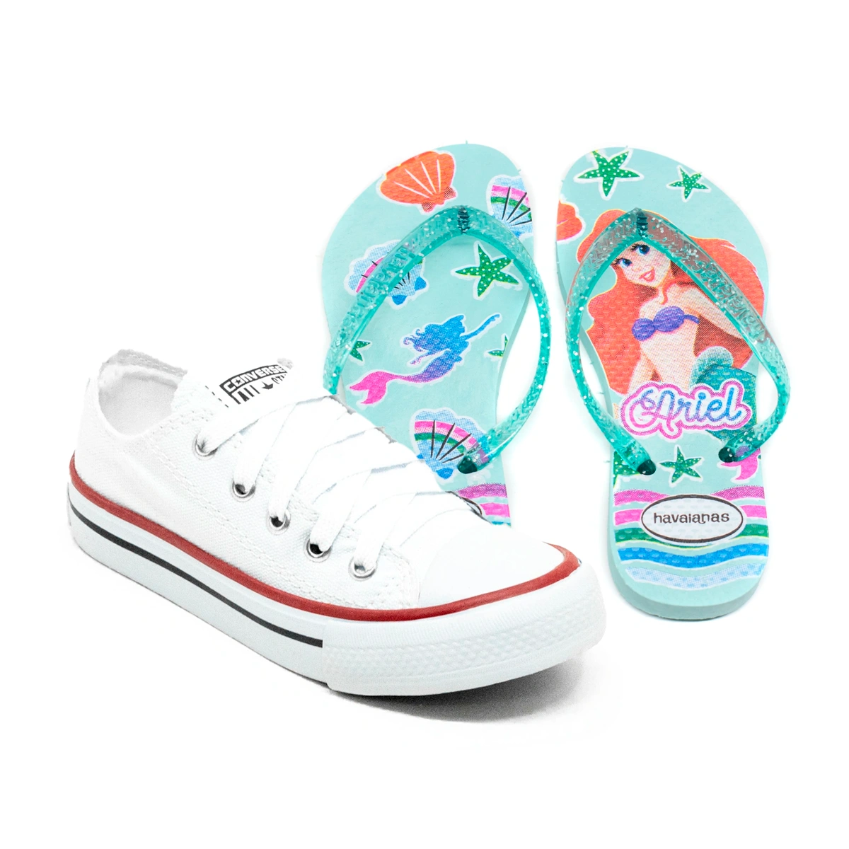 Kit Menina Tênis Infantil All Star + Chinelo Infantil Personagens - Imagem 25