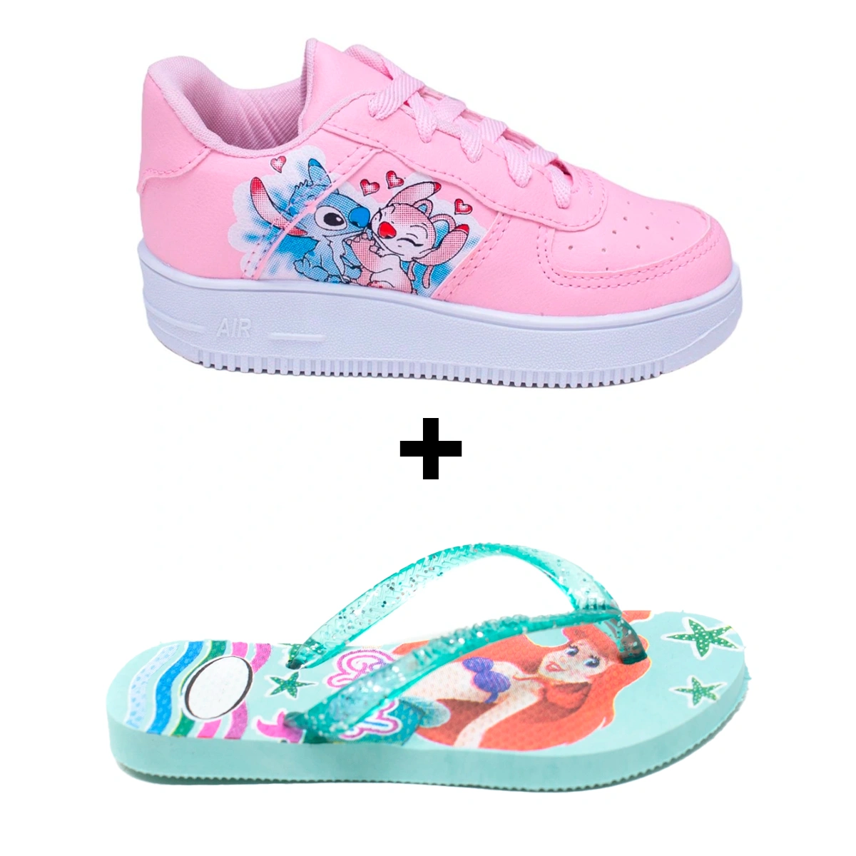 Kit Menina Tênis Infantil Stitch + Chinelo Infantil Personagem - Imagem 7