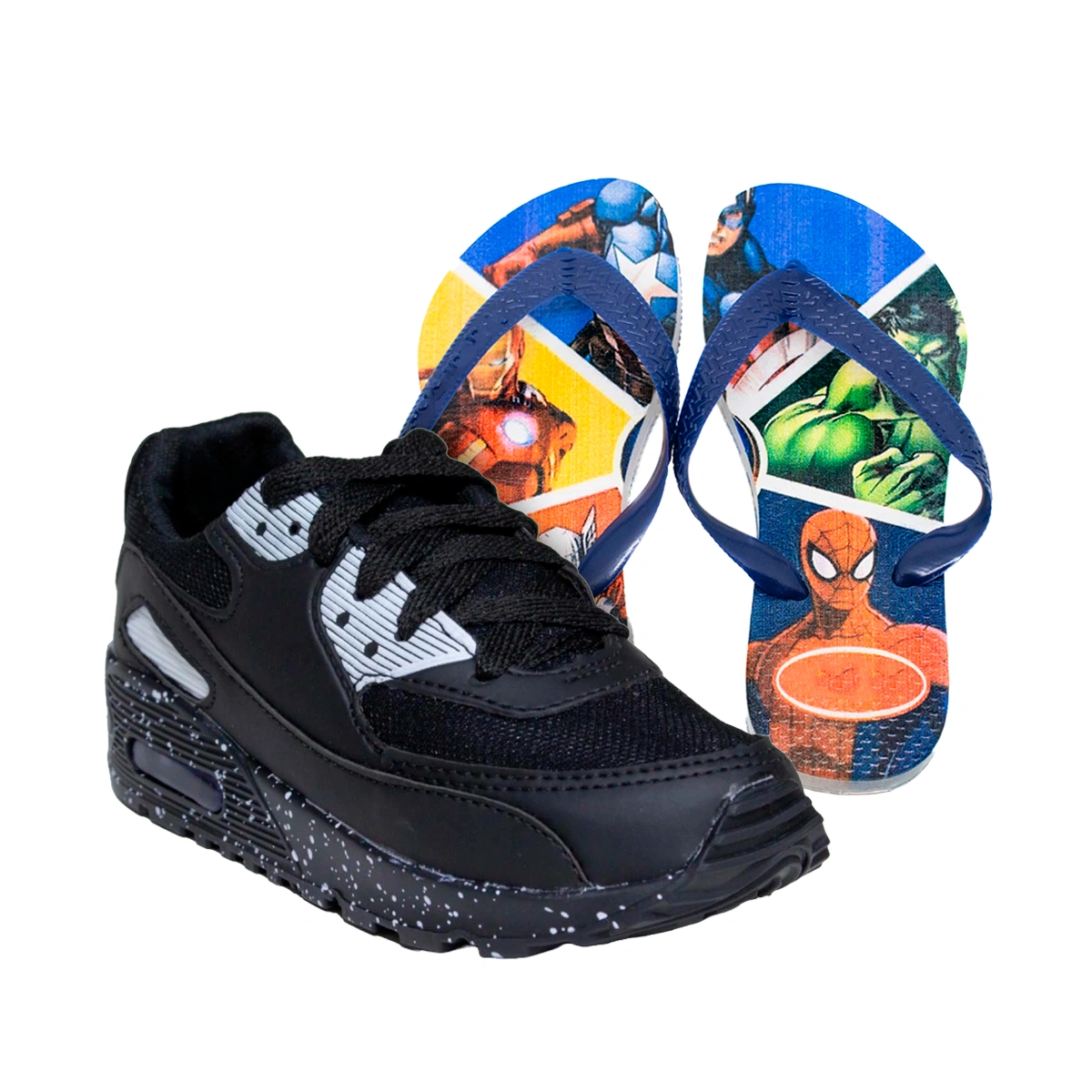 Kit Menino Tênis Infantil Max AIR + Chinelo Infantil Heróis - Imagem 2